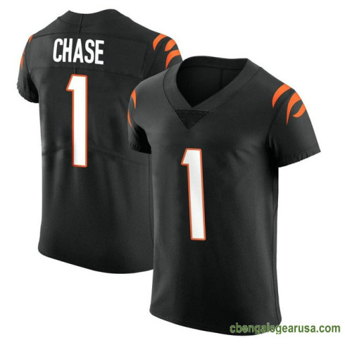 Mens Cincinnati Bengals Jamarr Chase Black Elite Team Color Vapor Untouchable Cb207 Jersey B615
